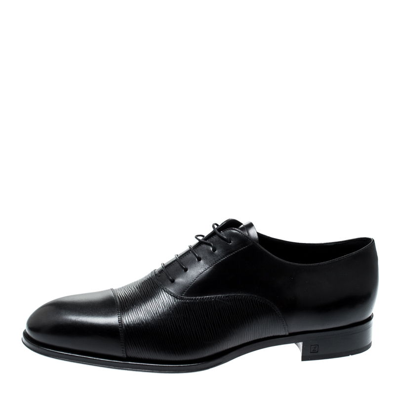 

Louis Vuitton Black Epi Leather Lace Up Oxfords Size