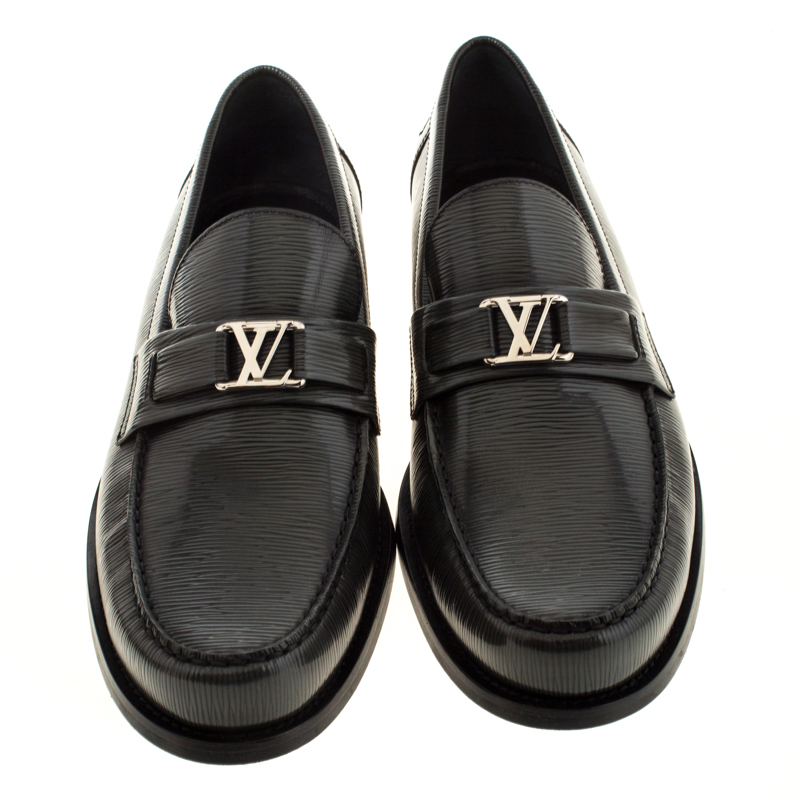 Louis Vuitton Dark Brown Leather Major Loafers Size 44
