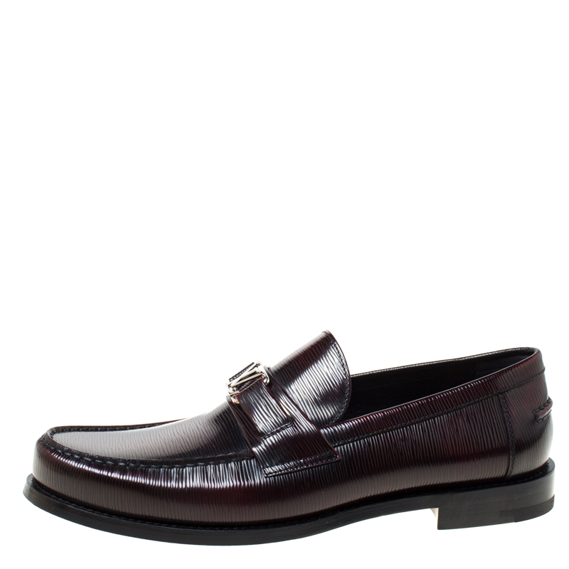 

Louis Vuitton Burgundy Epi Leather Major Loafers Size