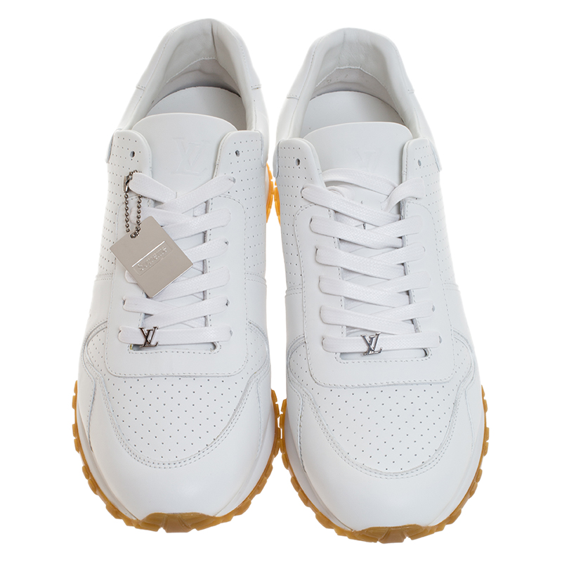 Louis Vuitton x Supreme White Leather Run Away Sneakers Size 43.5 Louis  Vuitton