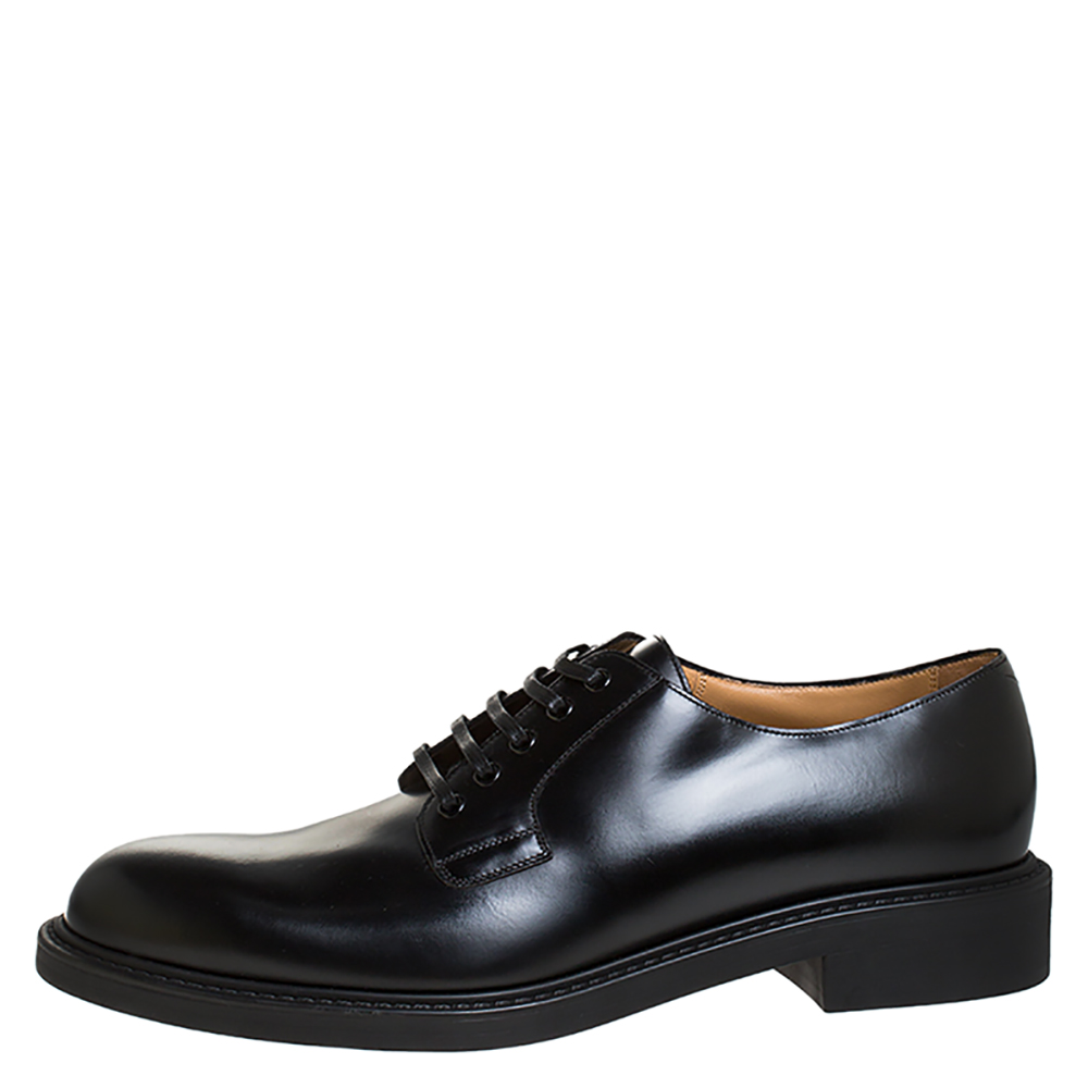 

Louis Vuitton Black Leather Lace Up Derby Size
