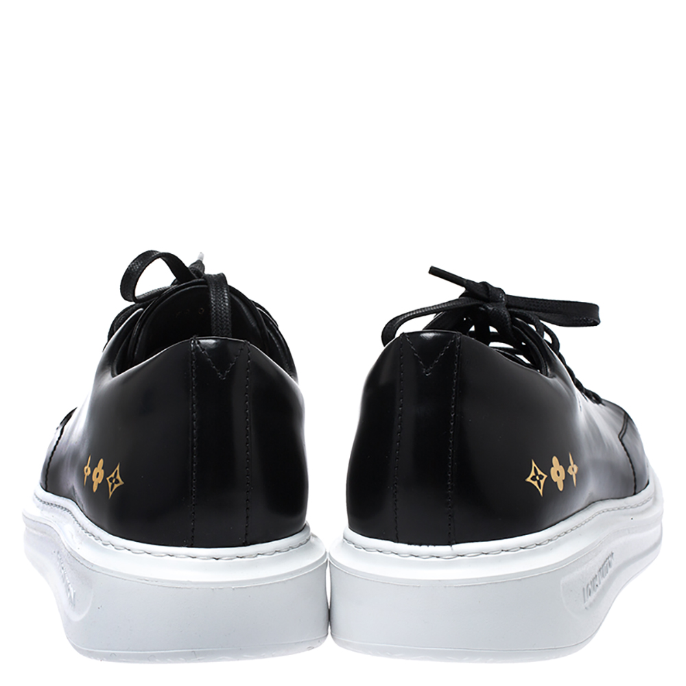 LOUIS VUITTON SHOES BEVERLY HILLS SNEAKERS 7 41 BLACK PATENT