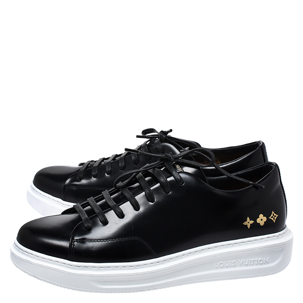 Beverly hills leather low trainers Louis Vuitton Black size 41 EU in  Leather - 35122783