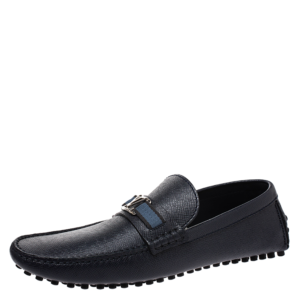 Louis Vuitton Blue Leather Hockenheim Loafers Size 44 Louis Vuitton | TLC