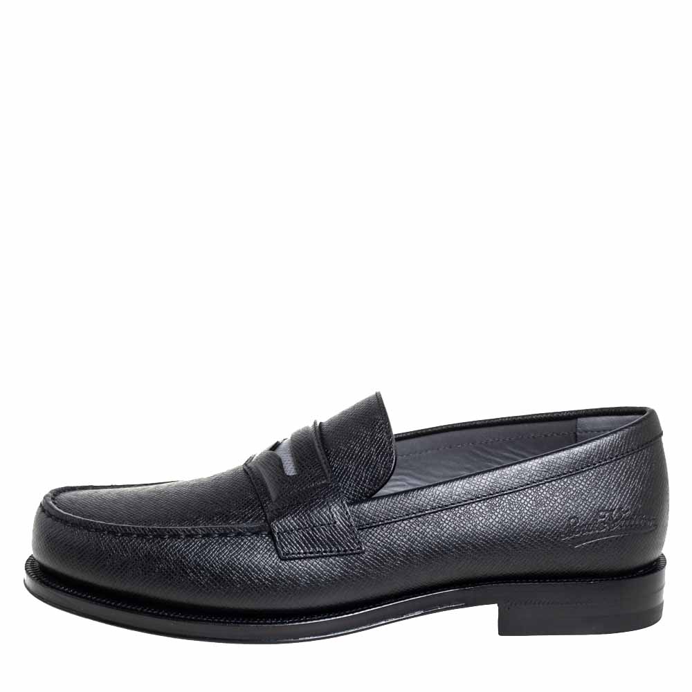 

Louis Vuitton Black Leather Sorbonne Slip On Loafers Size
