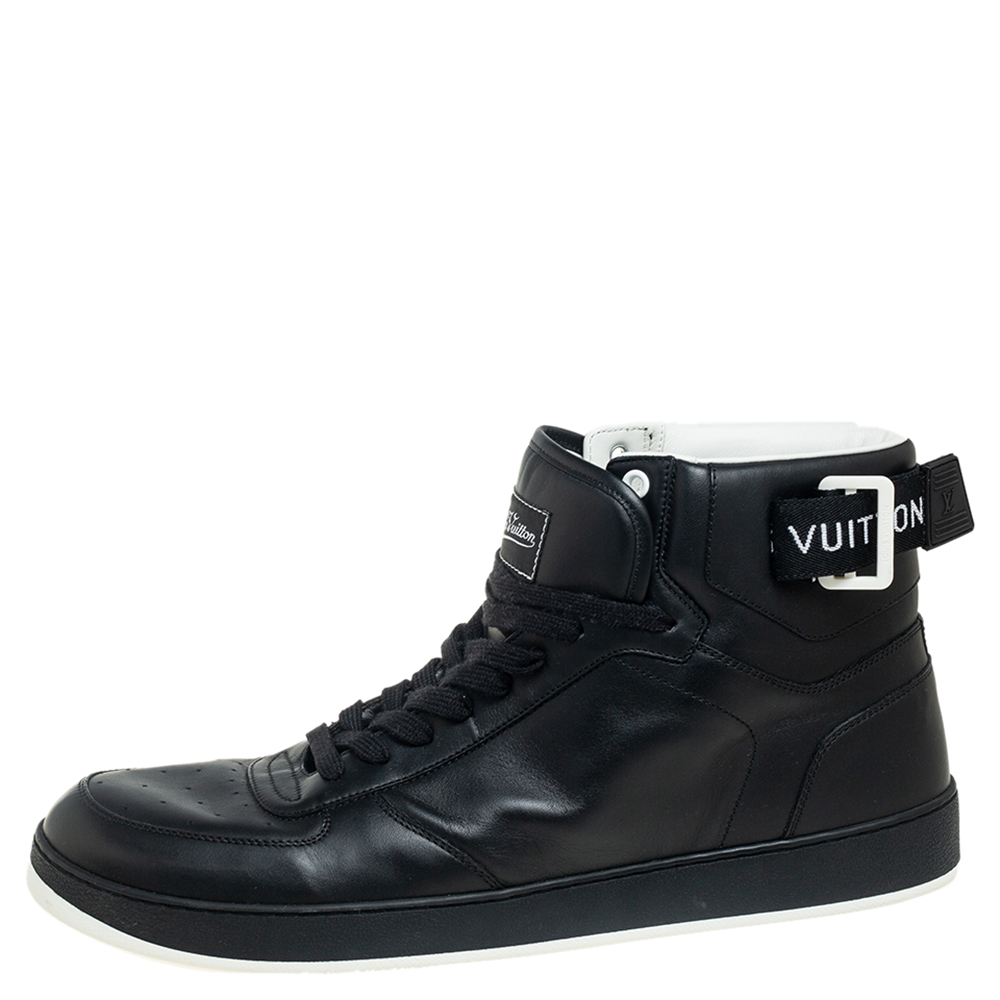 

Louis Vuitton Black Leather Rivoli High Top Sneakers Size