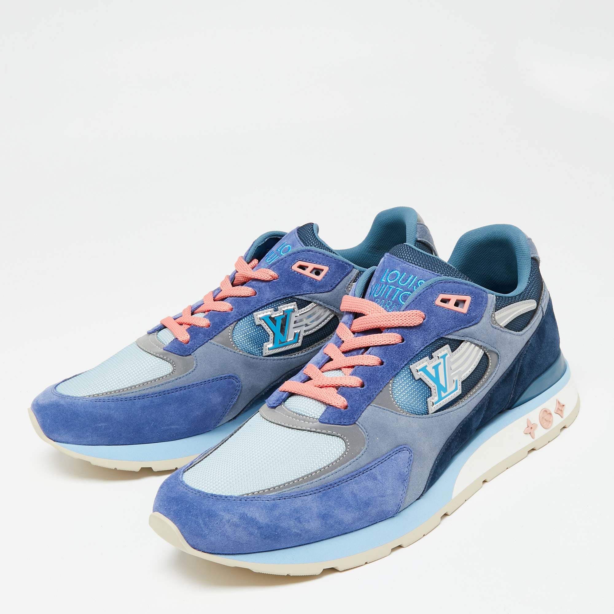 

Louis Vuitton Multicolor Suede and Mesh Run Away Low-Top Sneakers Size