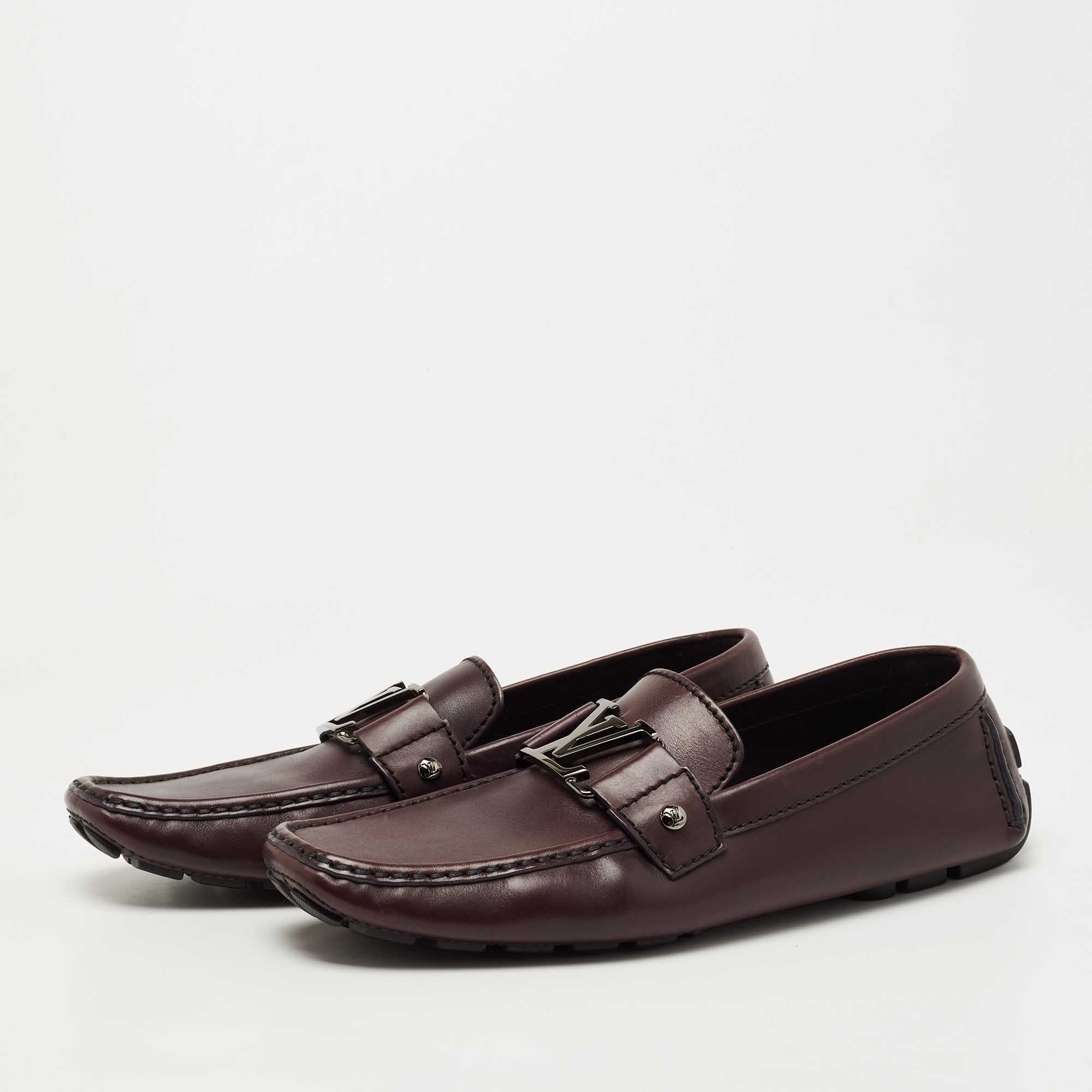 

Louis Vuitton Plum Leather Monte Carlo Loafers Size, Purple