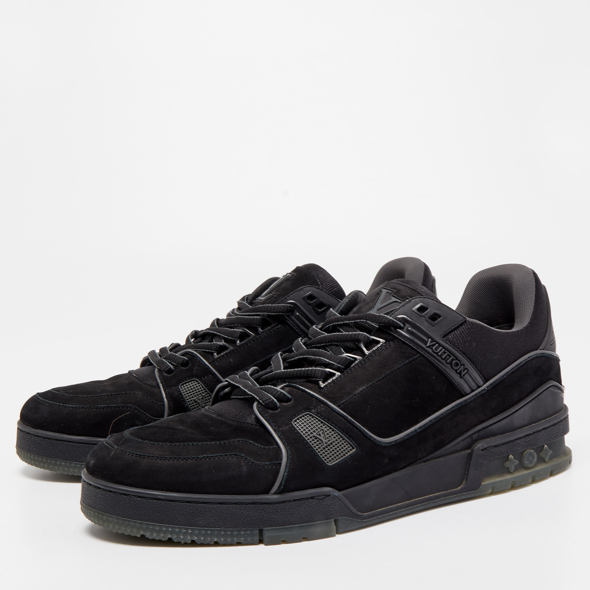 

Louis Vuitton Black Suede Trainer Lace Up Sneakers Size, Brown