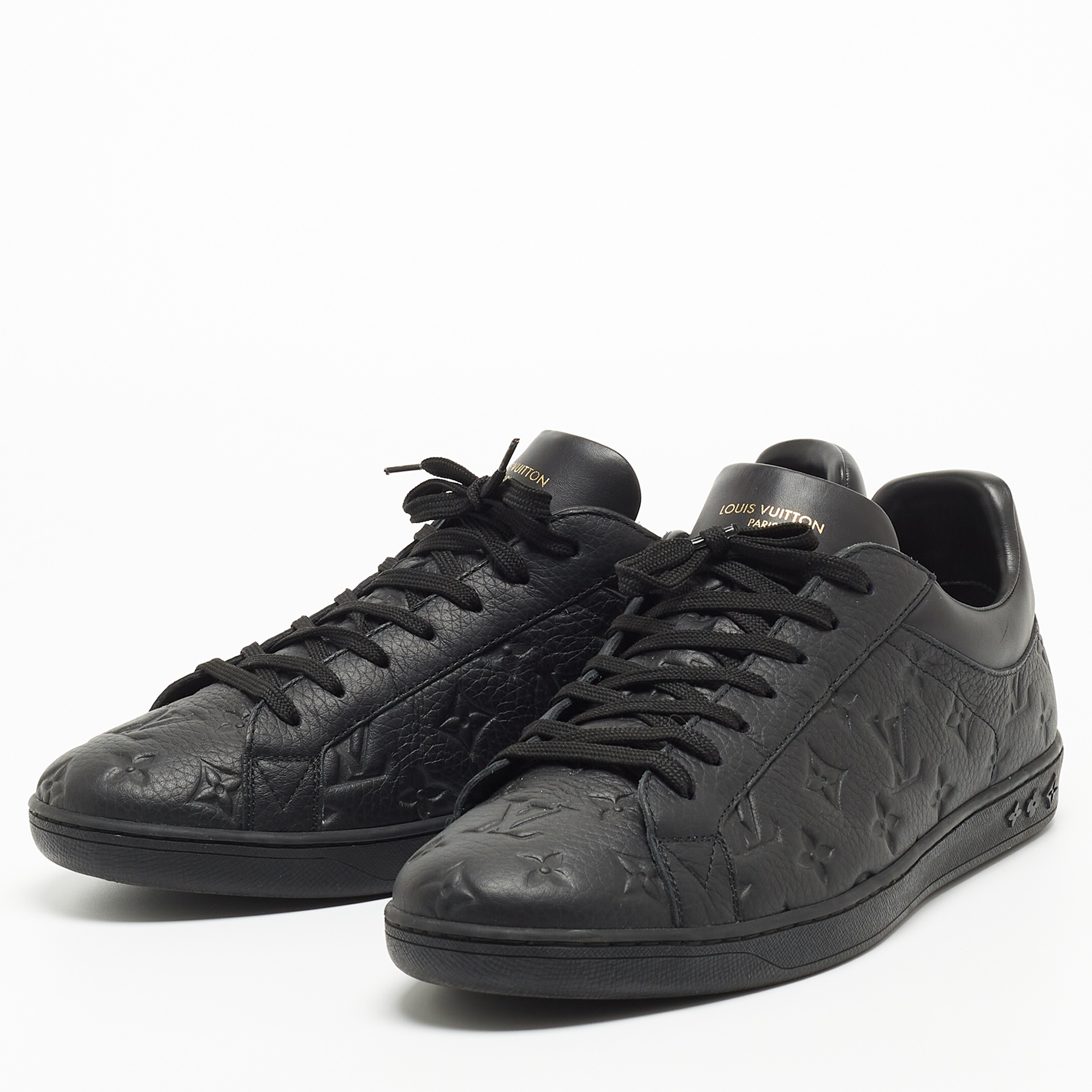 

Louis Vuitton Black Leather Luxembourg Sneakers Size