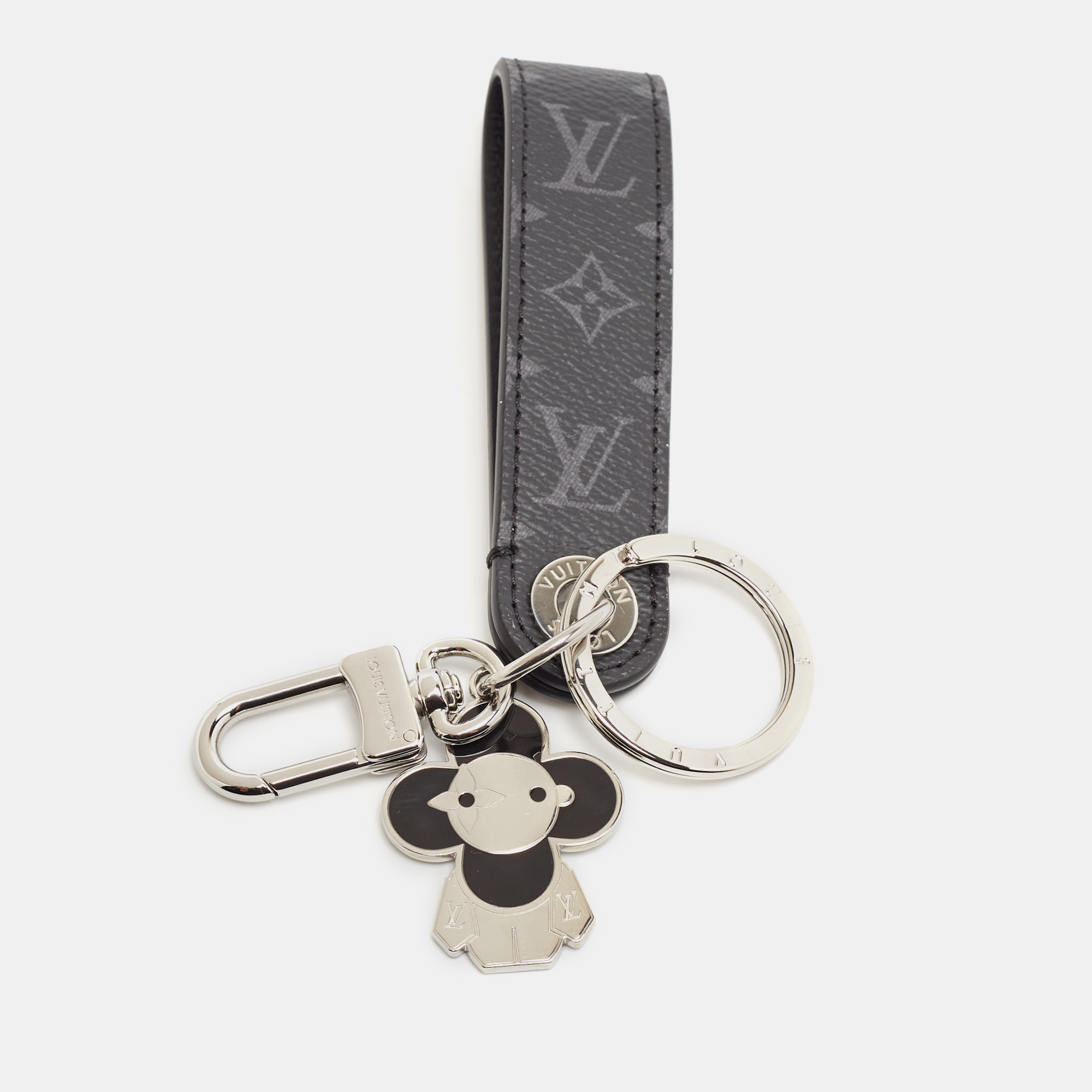 

Louis Vuitton Monogram Eclipse Vivienne Key Holder, Grey