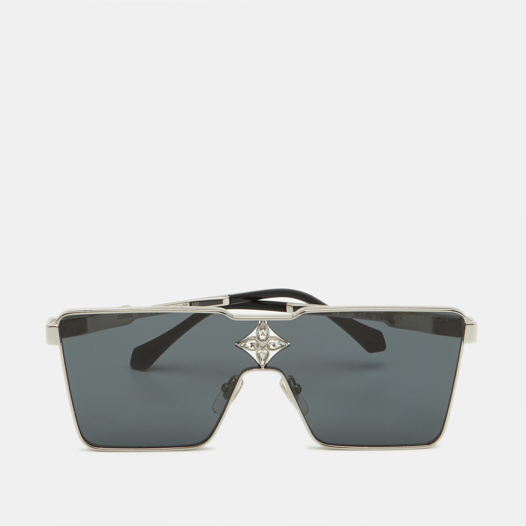 

Louis Vuitton SIlver/Black Cyclone Metal Shield Sunglasses