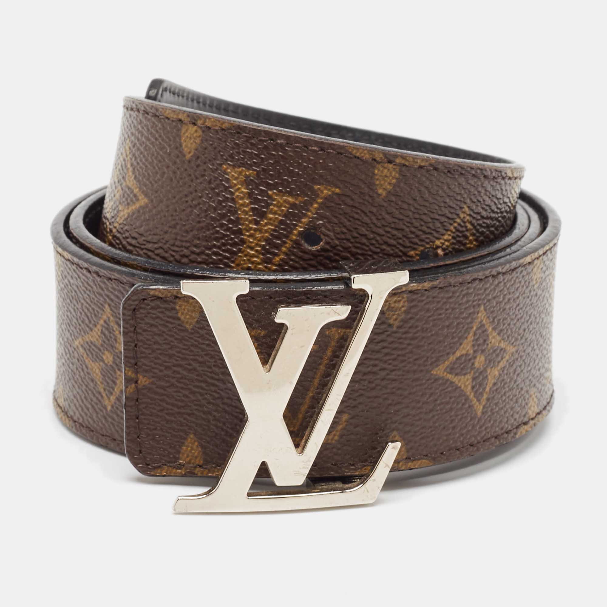 

Louis Vuitton Monogram Canvas and Leather LV Initiales Reversible Belt, Brown