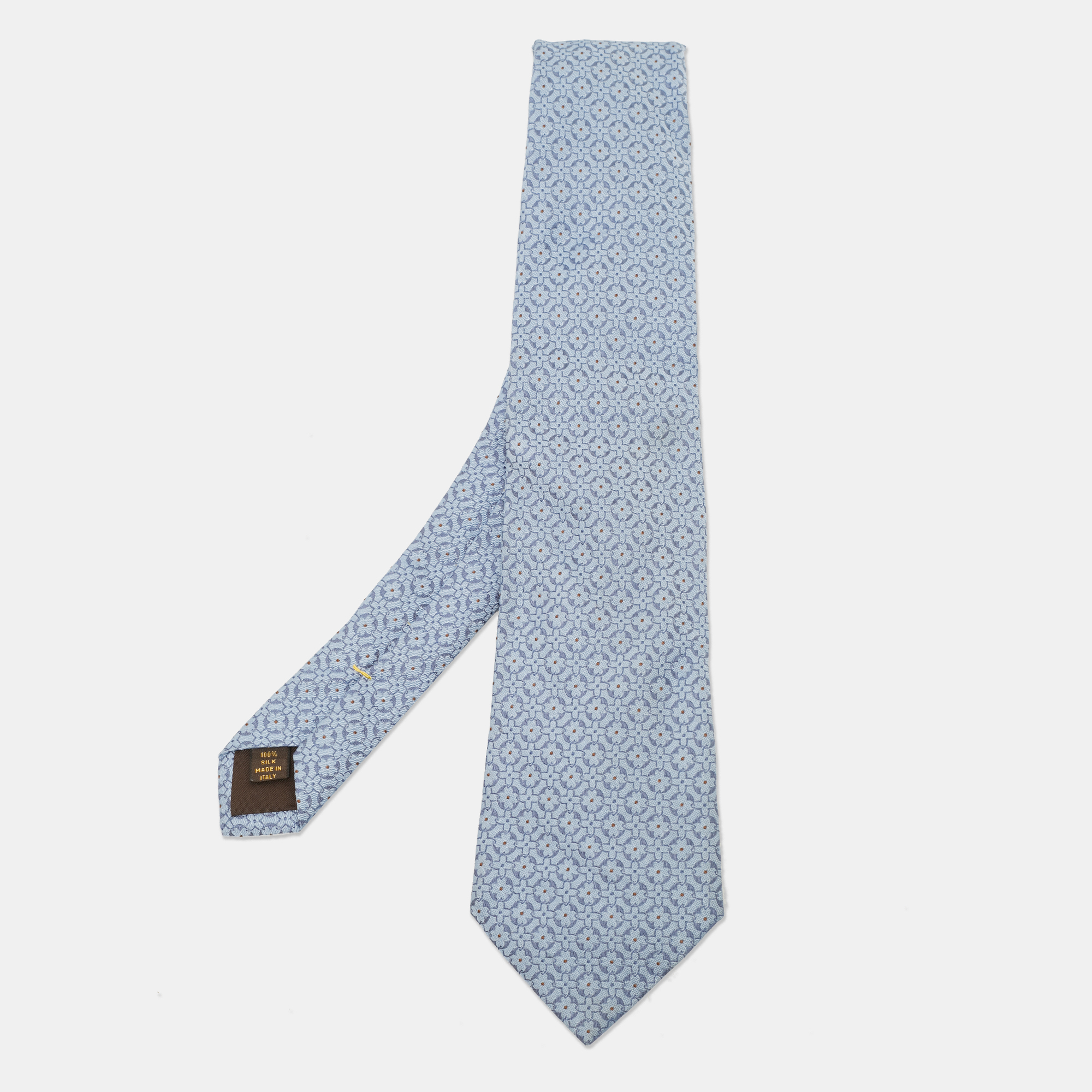 

Louis Vuitton Blue Patterned Silk Tie