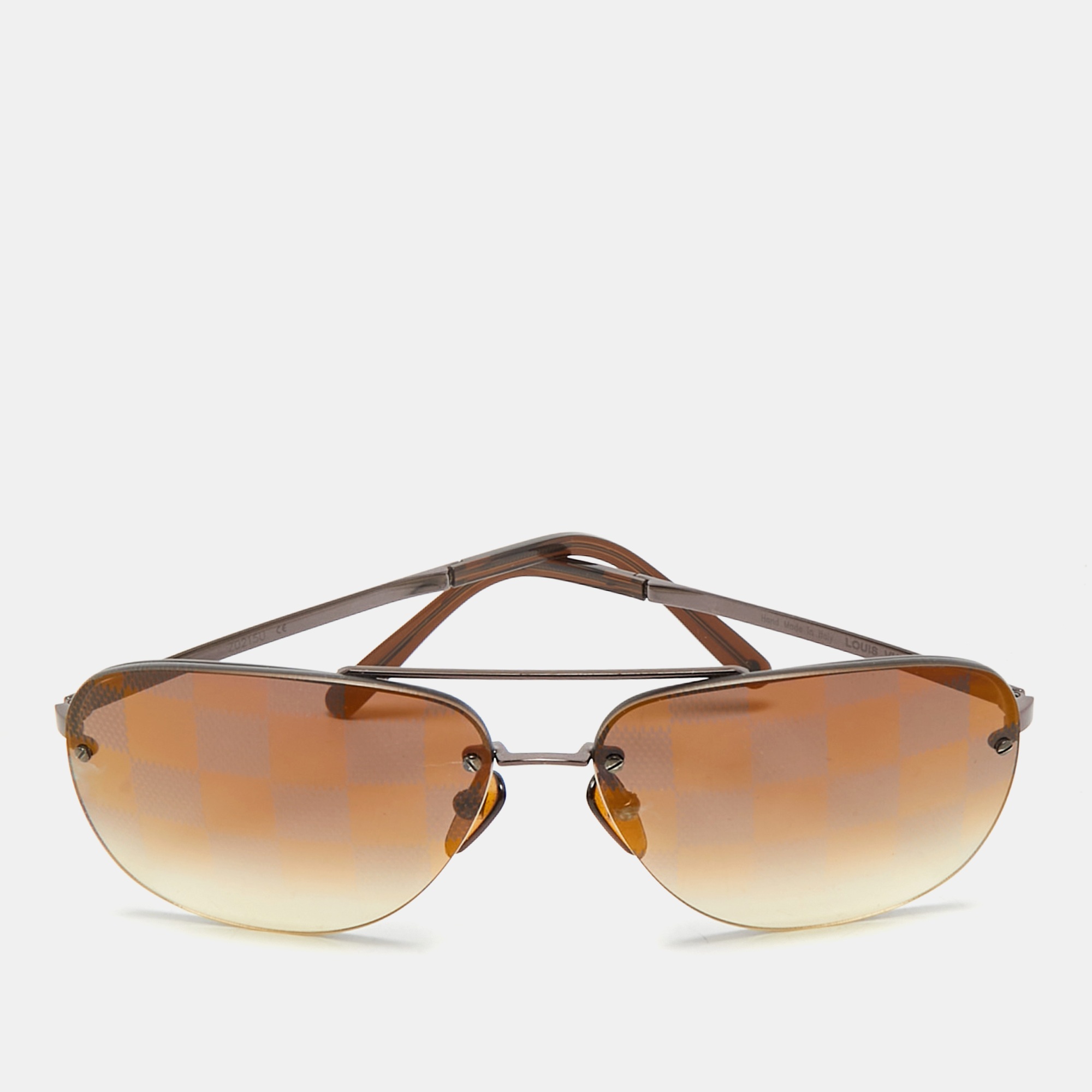 

Louis Vuitton Brown Damier Gradient Z0215U Socoa Aviator Sunglasses