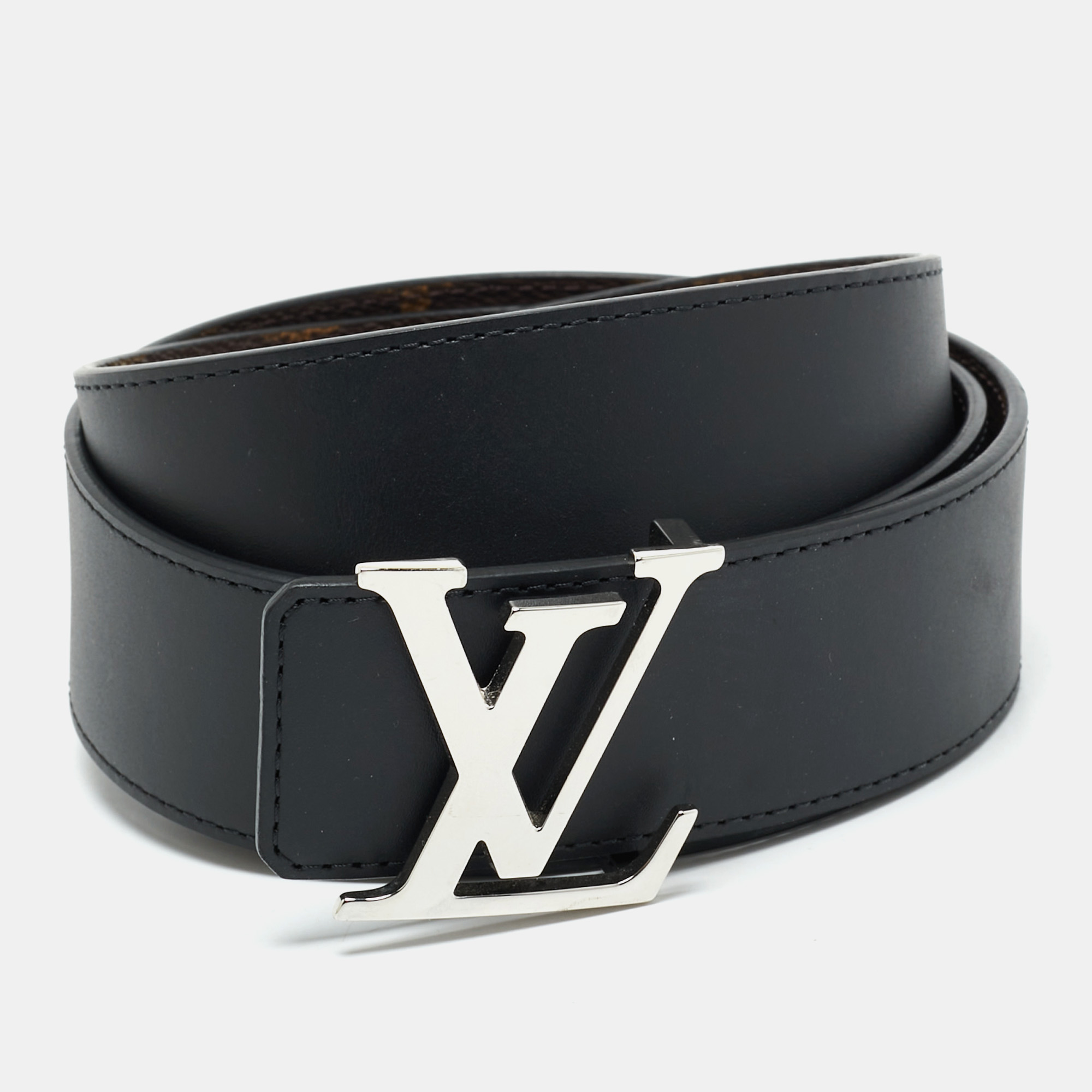 

Louis Vuitton Monogram Canvas LV Initiales Reversible Belt, Brown