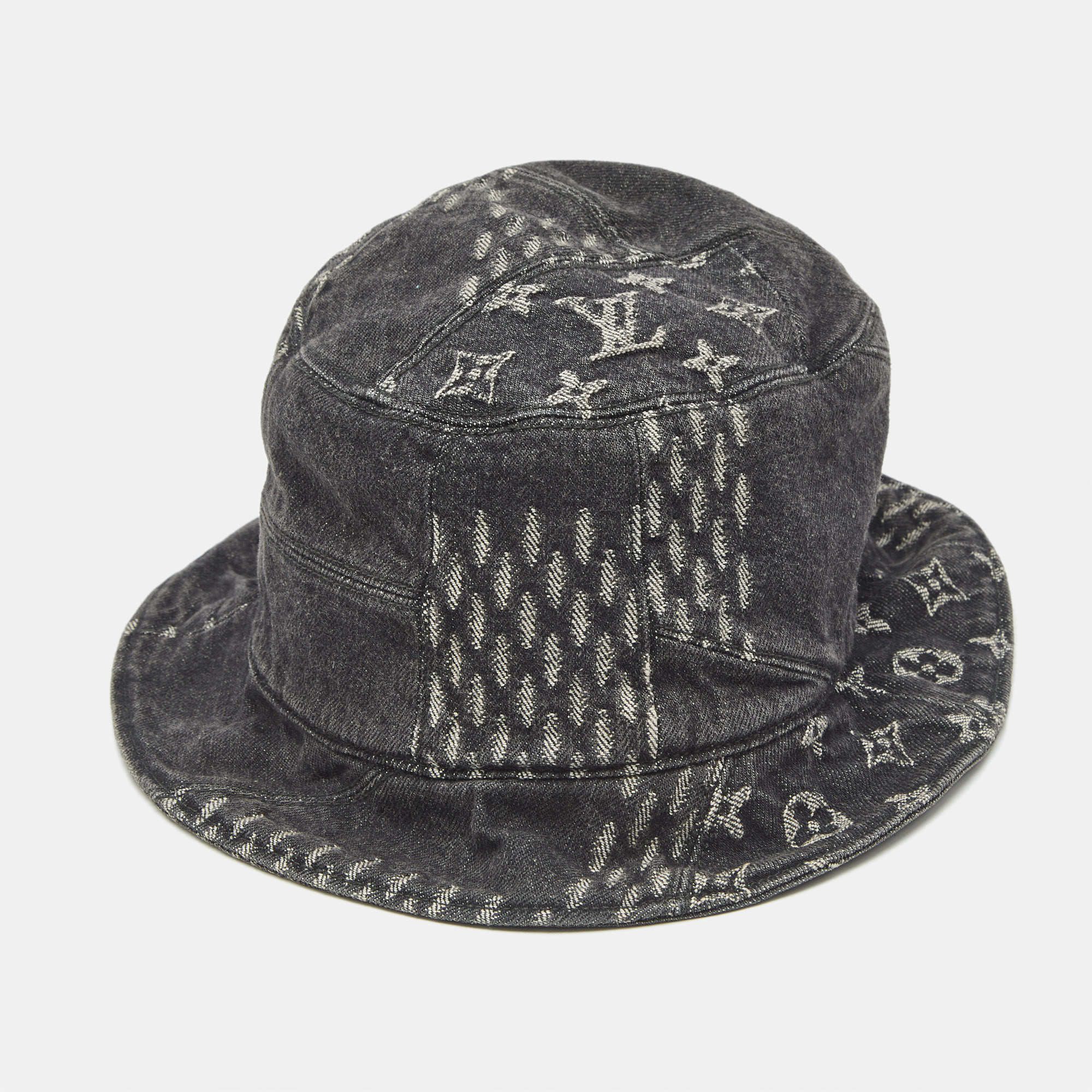 

Louis Vuitton Grey Monogram Bucket Hat