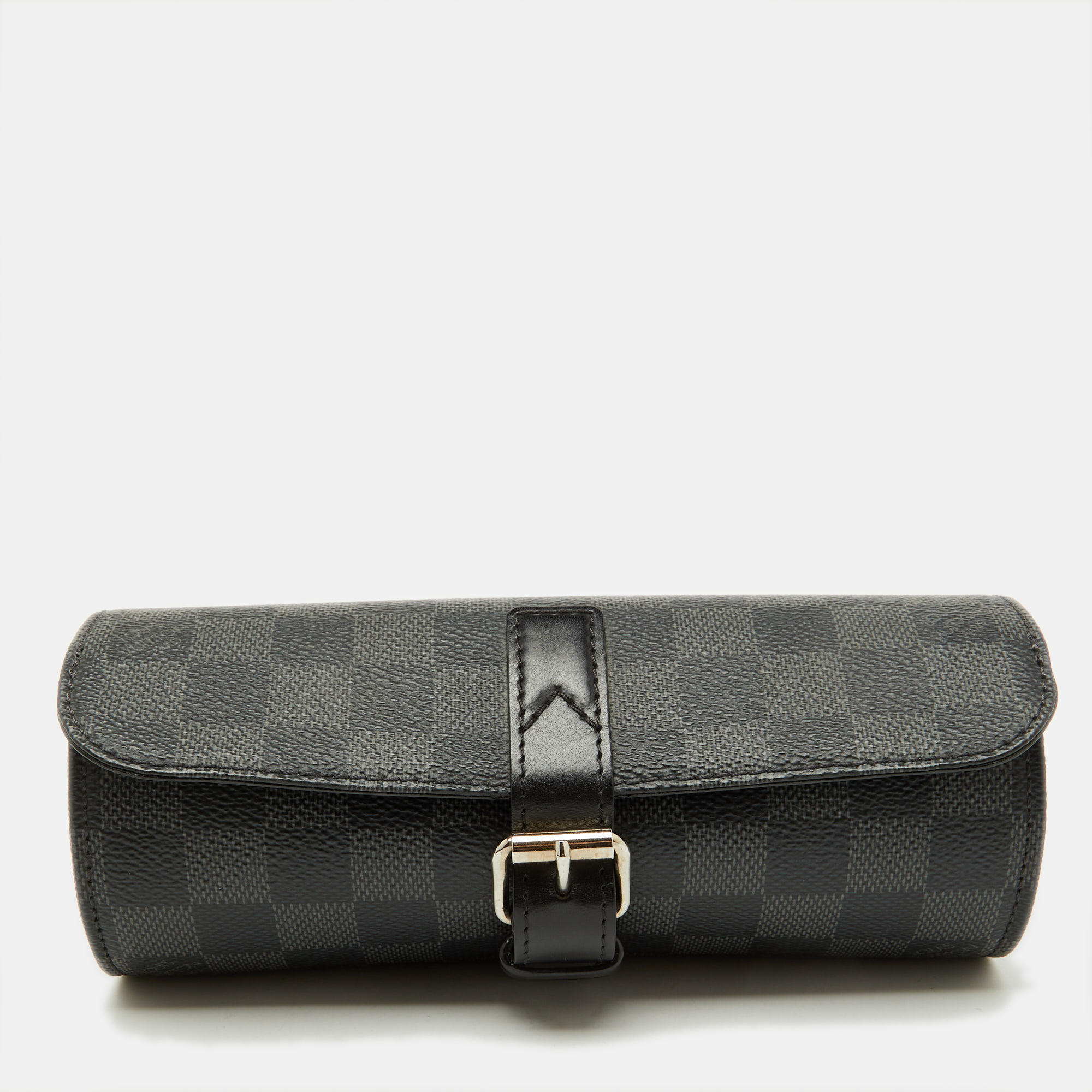 

Louis Vuitton Damier Graphite Canvas 3 Watch Case, Grey