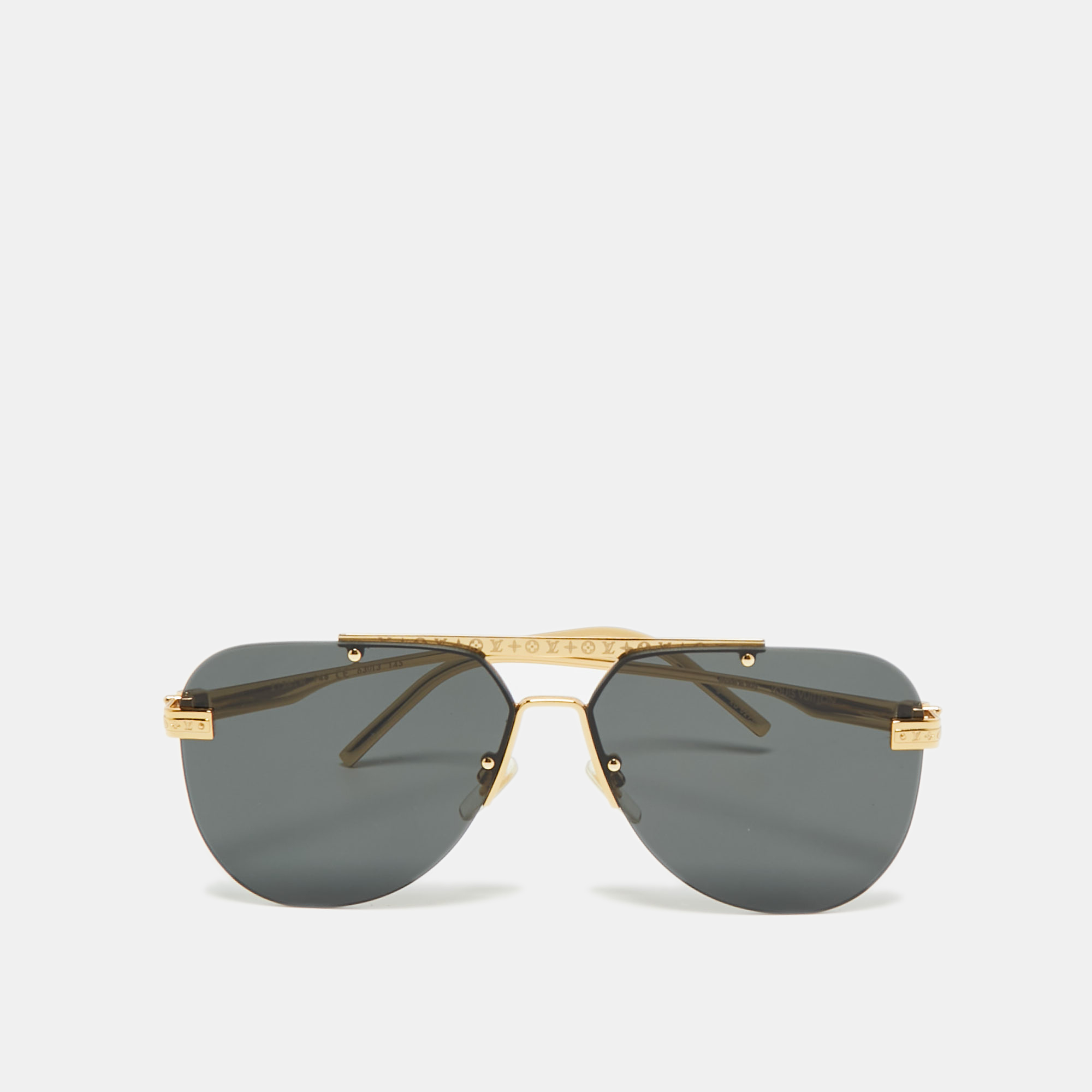 

Louis Vuitton Black/Gold Tone Z1261W Ash Aviator Sunglasses