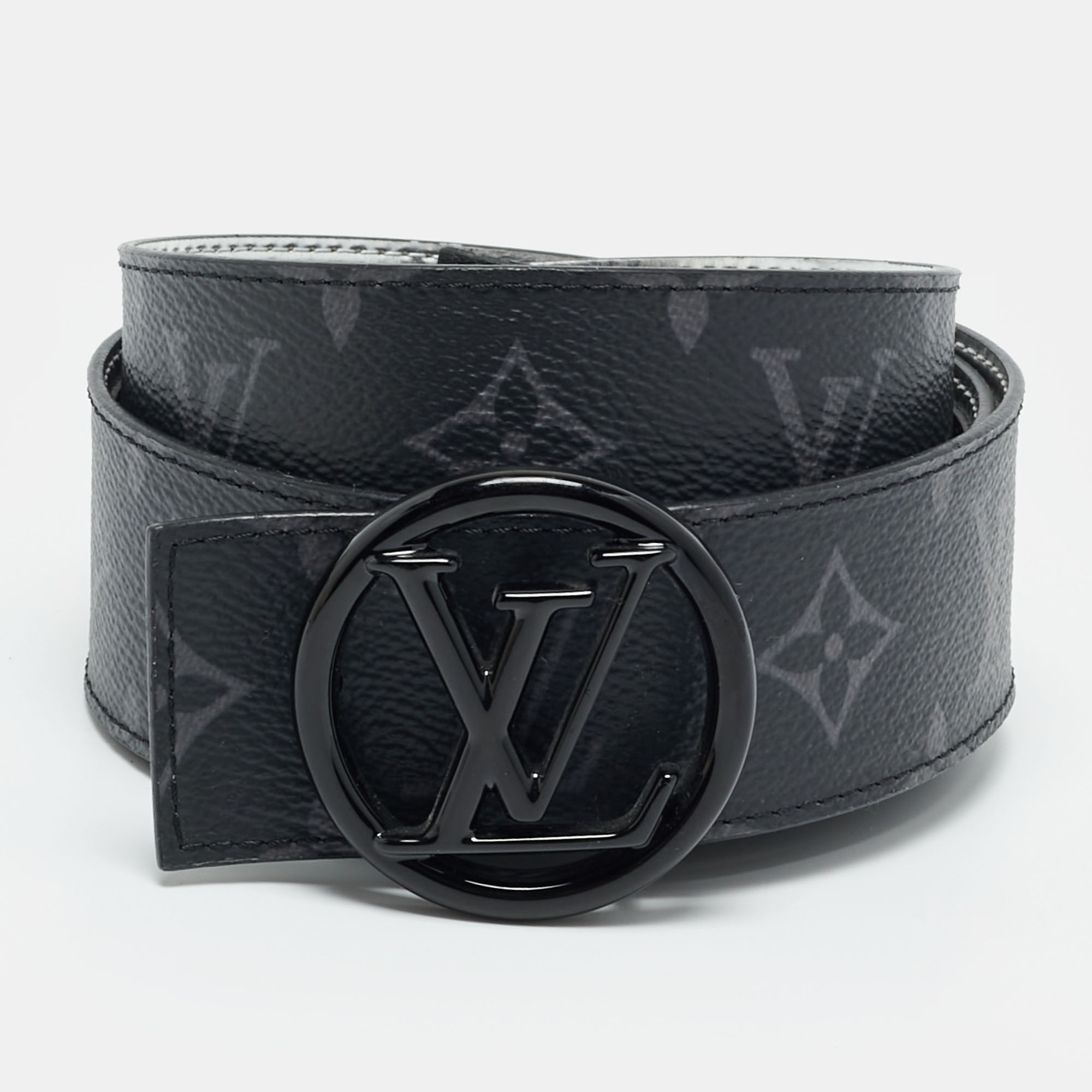 

Louis Vuitton Reversible LV Circle 100CM Buckle Monogram Eclipse Canvas, Black