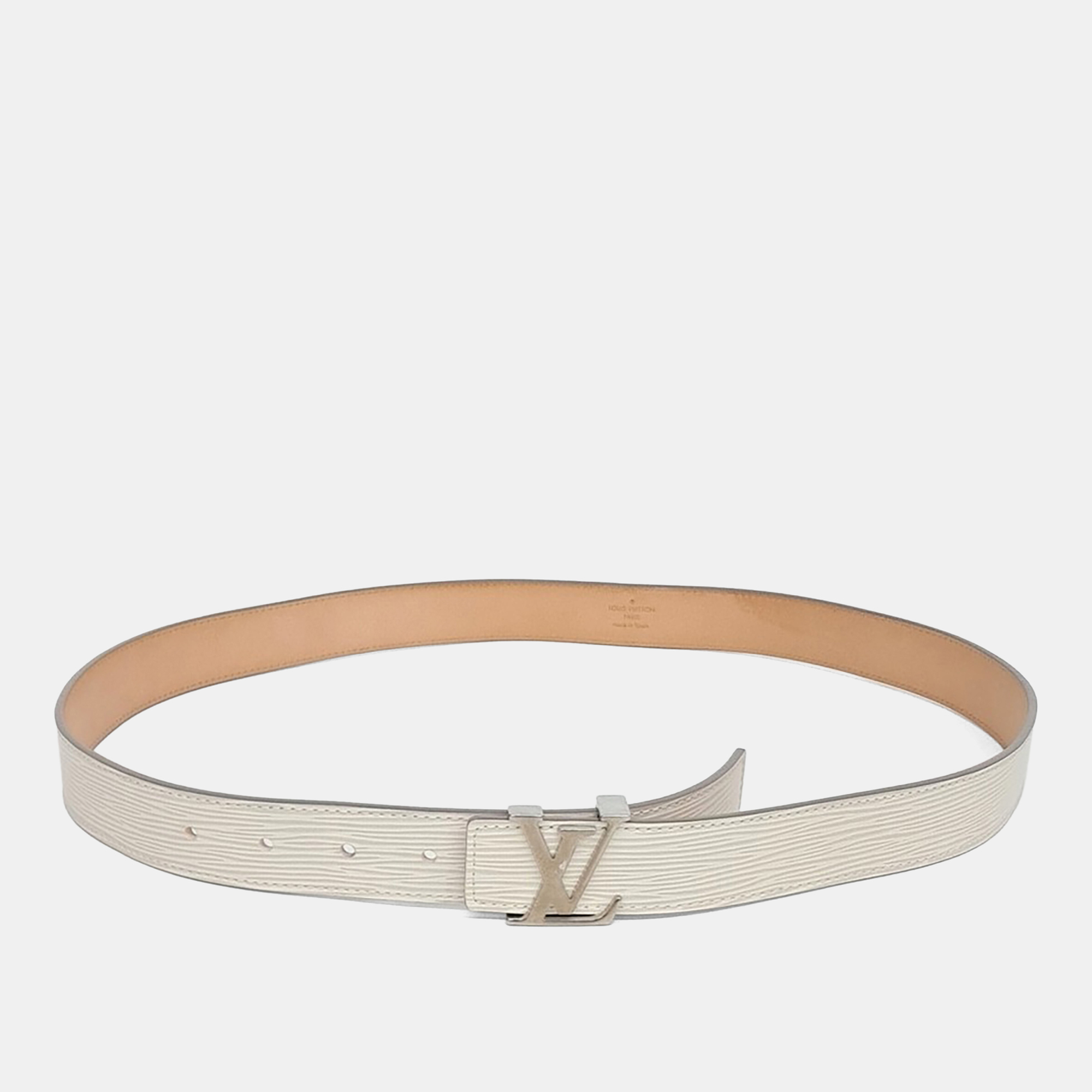 

Louis Vuitton White Epi Belt