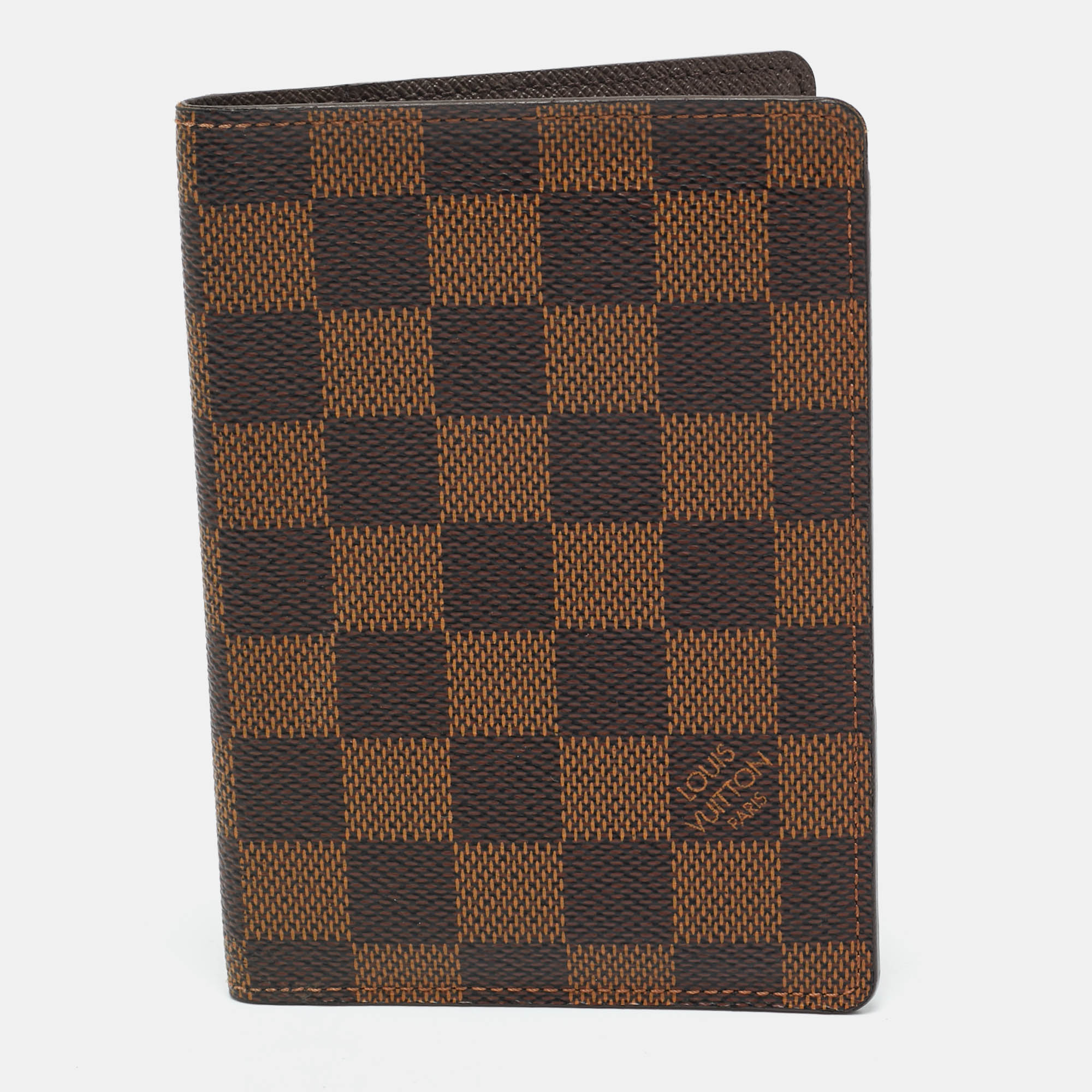 

Louis Vuitton Passport Cover Damier Ebene Canvas, Brown