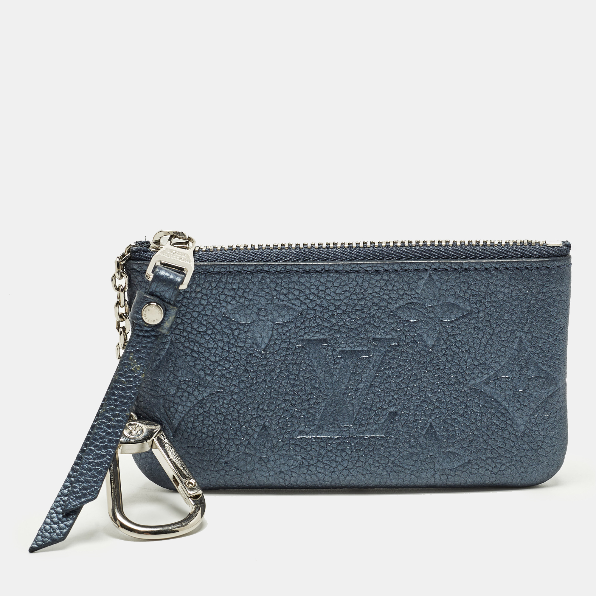 

Louis Vuitton Key Pouch Blue Monogram Empreinte Leather