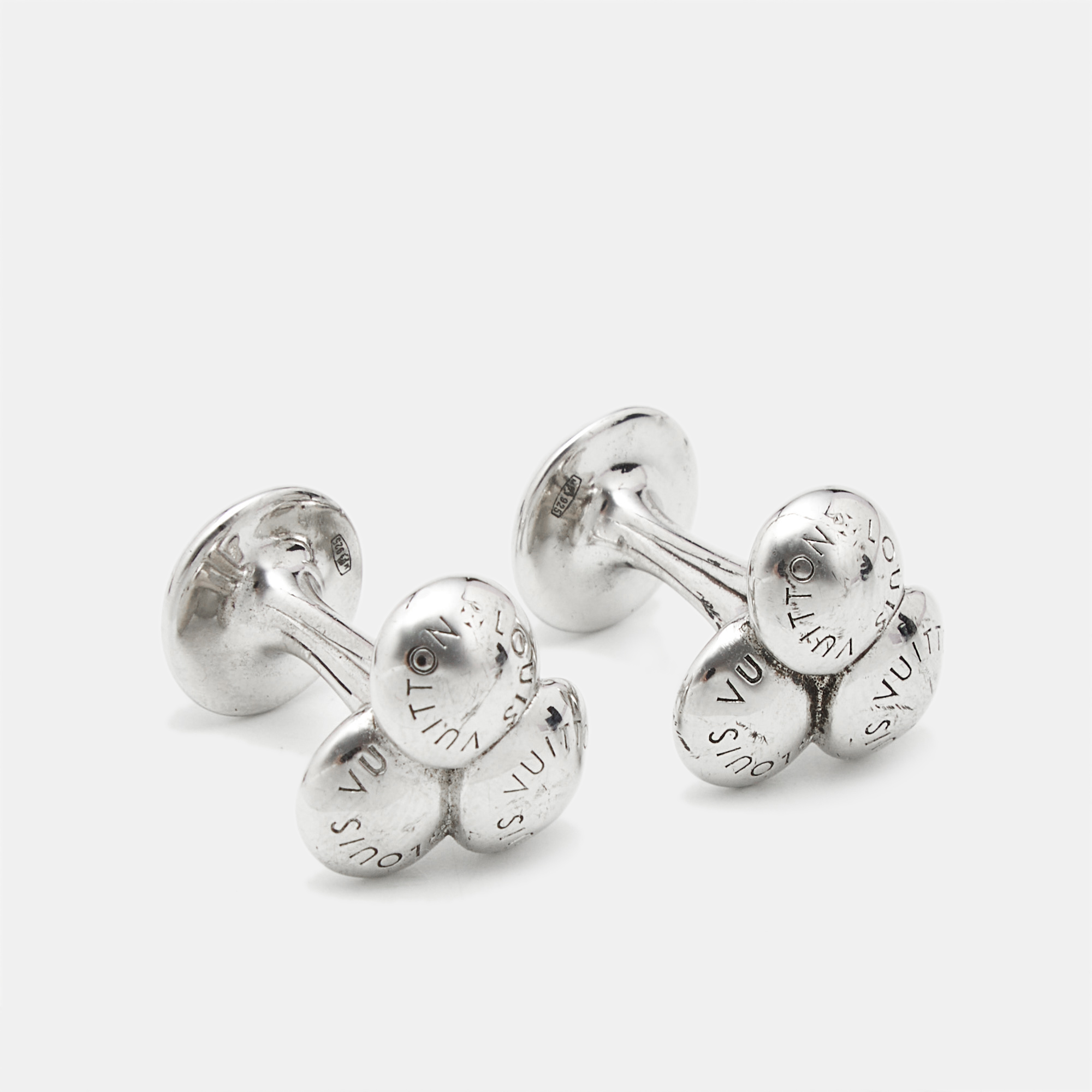 

Louis Vuitton Boutons de Manchette Sterling Silver Cufflinks