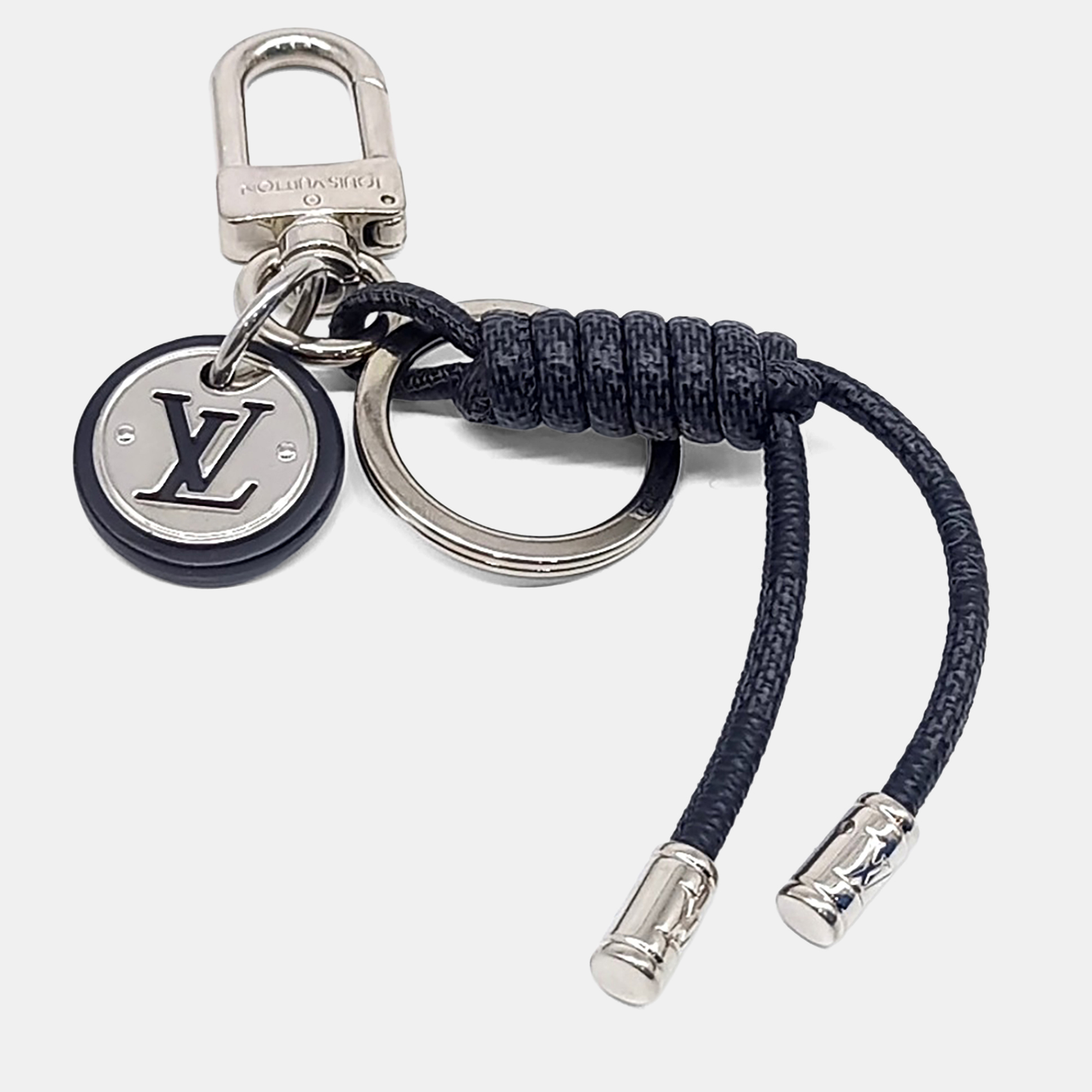 

Louis Vuitton leather rope key ring, Black