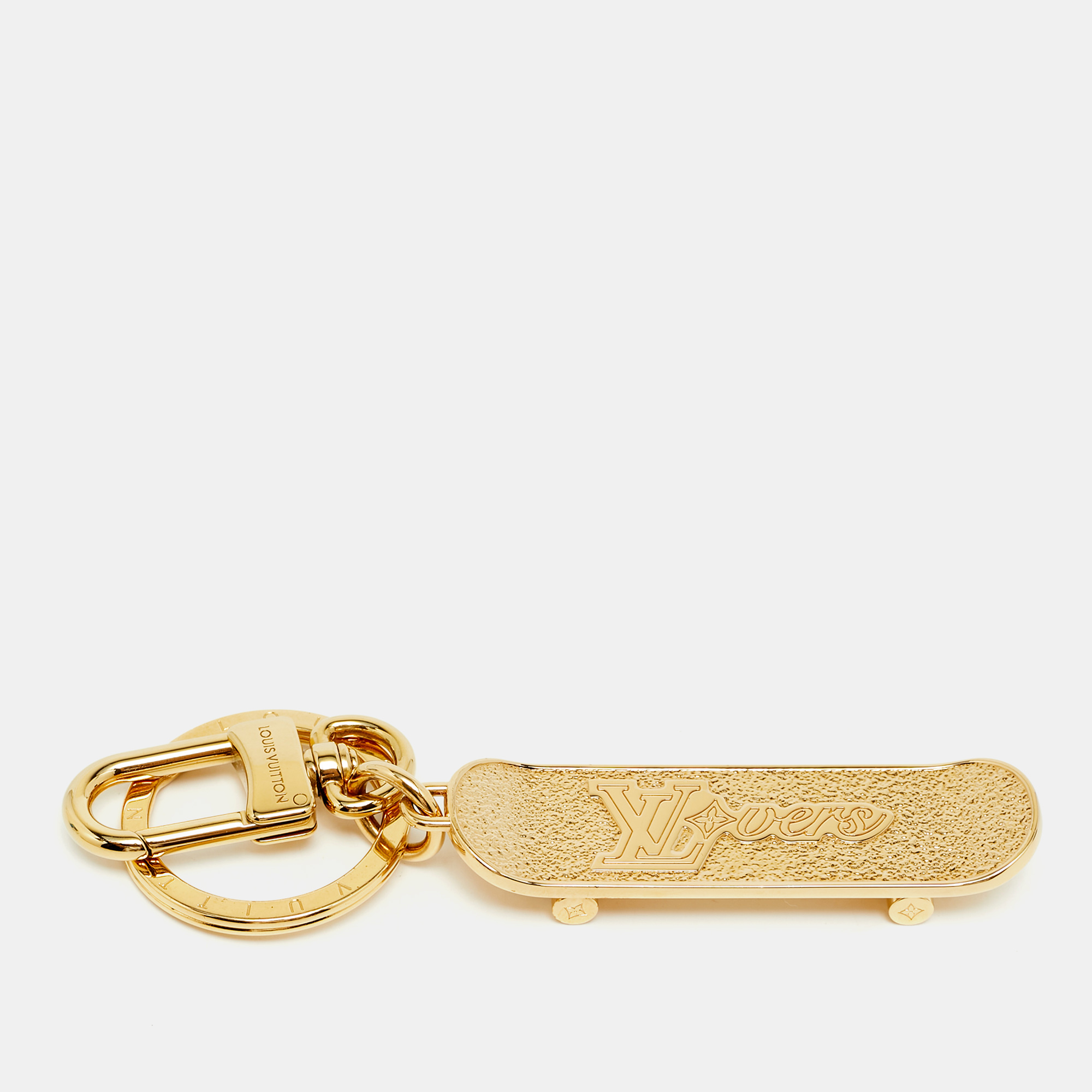 

Louis Vuitton LV Skate Bag Charm & Key Holder Gold Tone Metal