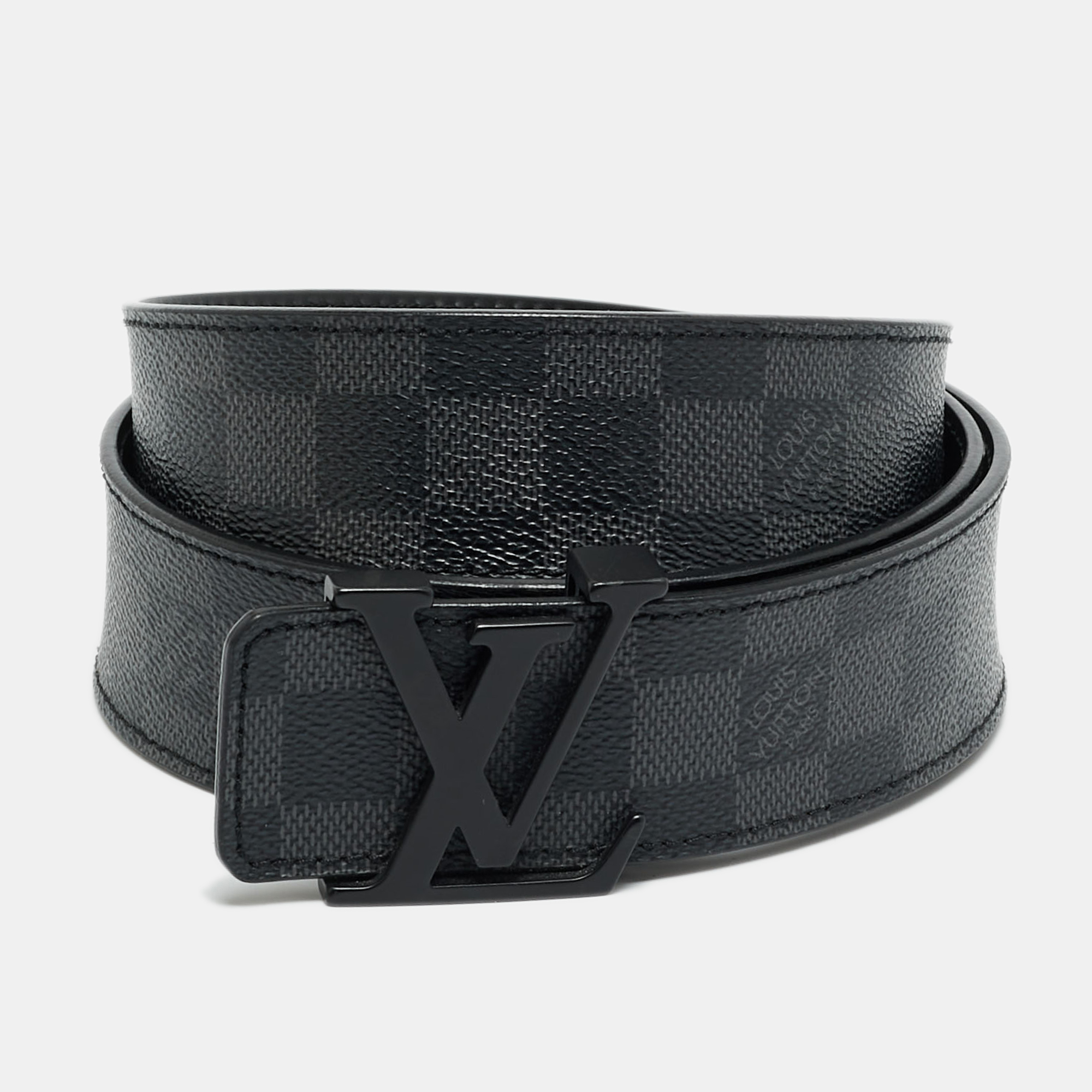 

Louis Vuitton LV Initiales 100CM Belt Damier Graphite Canvas, Black