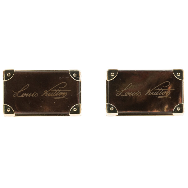 Louis Vuitton Brown Signature Cufflinks