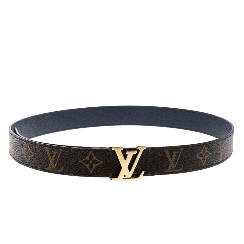 Authentic Louis Vuitton Black LV Buckle Belt For 80-90cm Width 3cm