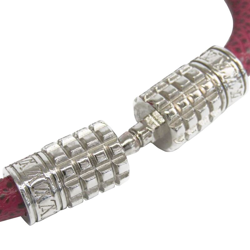 

Louis Vuitton Rouge Taiga Leather Digit Bracelet, Pink