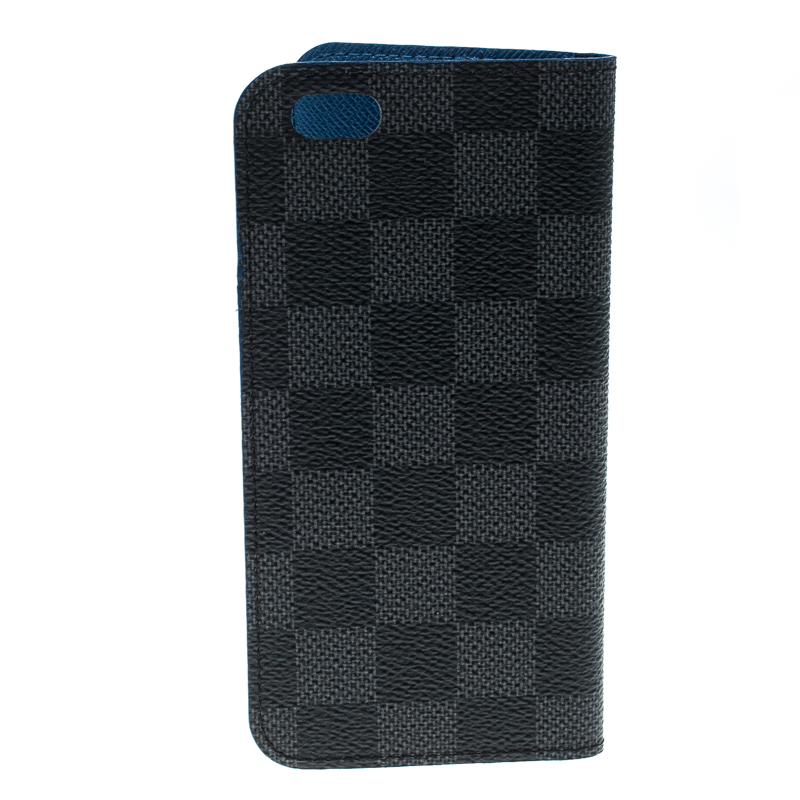 Louis Vuitton Damier Graphite Canvas iPhone 6 Folio Case Louis