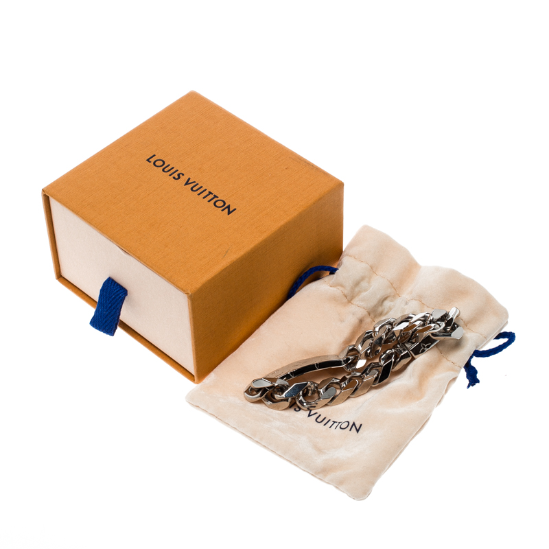 Louis Vuitton Monogram Palladium Finish Chain Link Bracelet Louis Vuitton | TLC