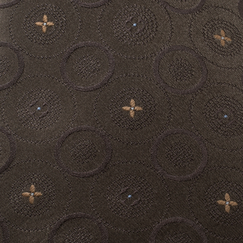 

Louis Vuitton Brown Monogram Mix Patterned Silk Jacquard Tie