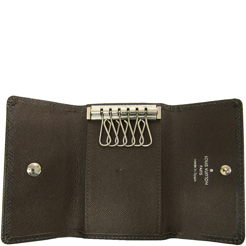 

Louis Vuitton Grizzli Taiga Leather 6 Key Holder, Brown