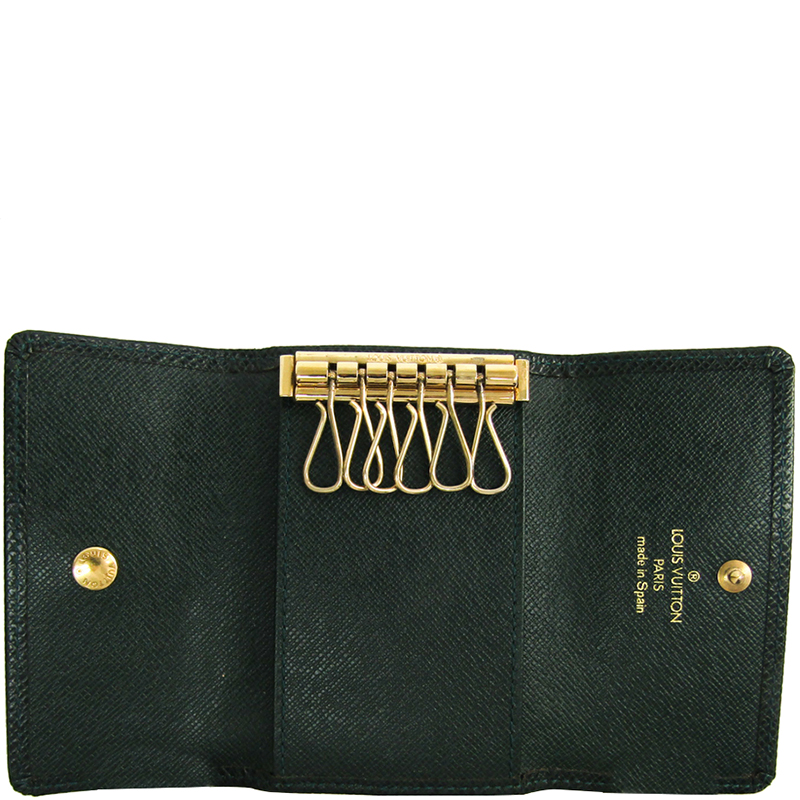 

Louis Vuitton Epicea Taiga Leather 6 Key Holder, Green