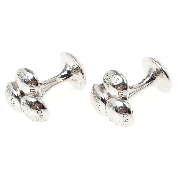 Louis Vuitton Silver Bouquet Cufflinks Louis Vuitton