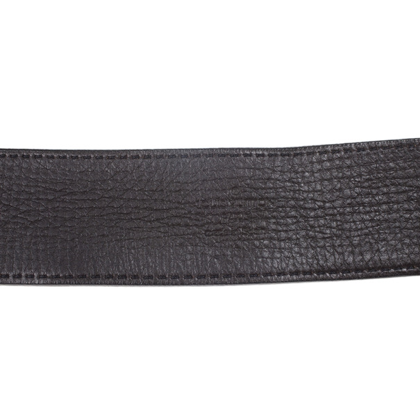 Louis Vuitton Black Utah Leather Initiales Belt - Yoogi's Closet