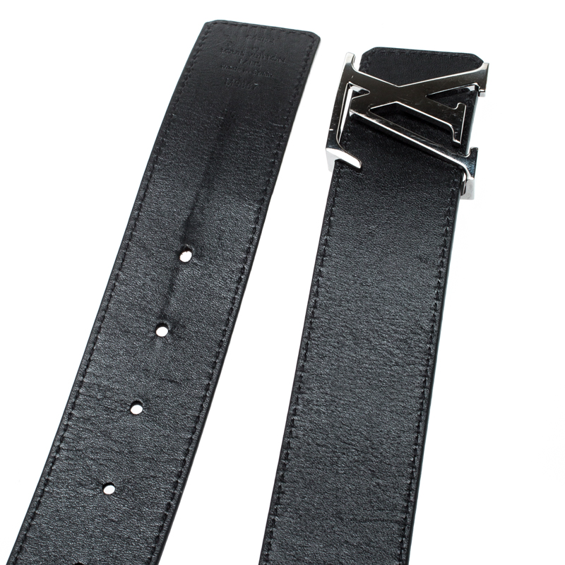 Initiales leather belt Louis Vuitton Black size 85 cm in Leather