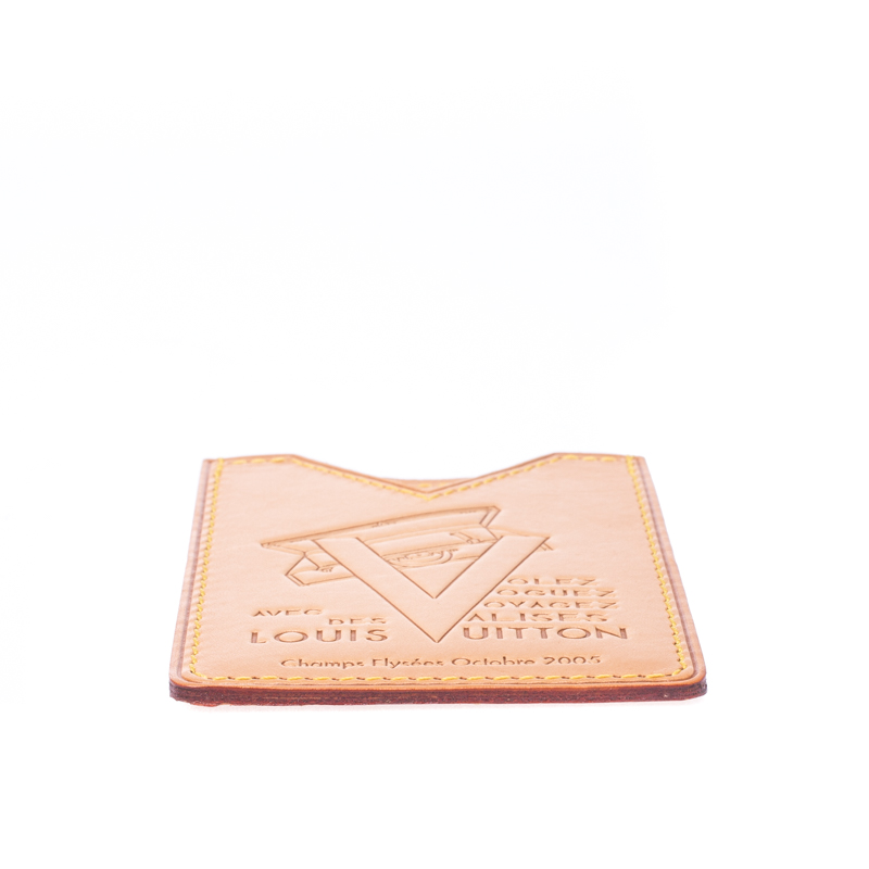 Vachetta Voyages Card Holder, Used & Preloved Louis Vuitton Case, LXR USA, Beige