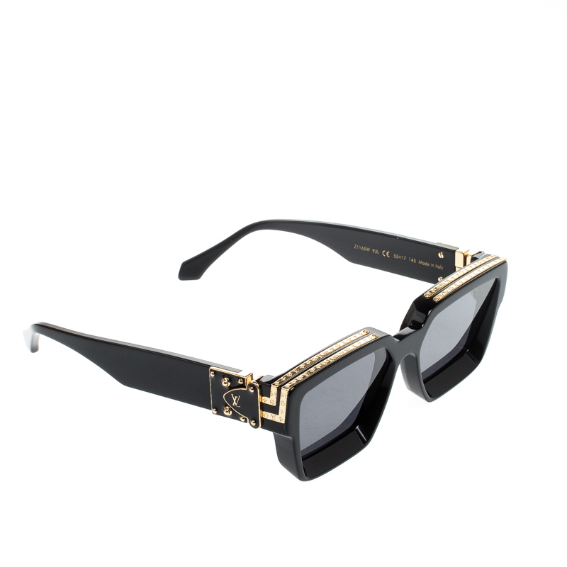 Louis Vuitton Black Z1165W 1.1 Millionaires Square Sunglasses Louis Vuitton | TLC