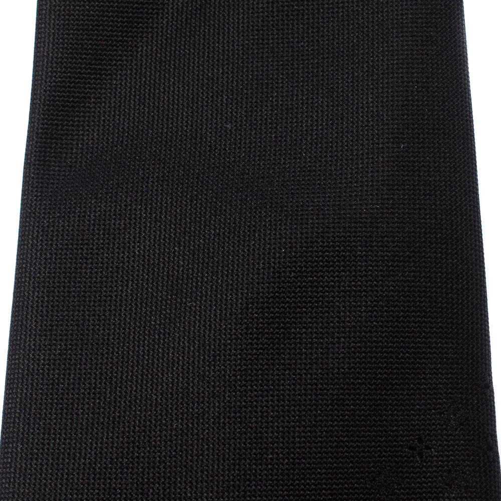 

Louis Vuitton Black Silk Monogram Tip Skinny Tie