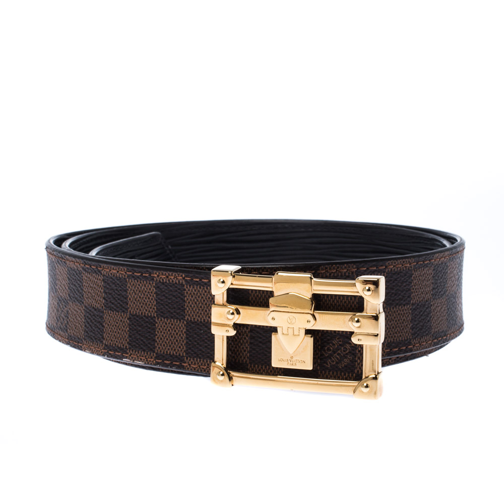 

Louis Vuitton Damier Ebene Malle Reversible Belt, Brown