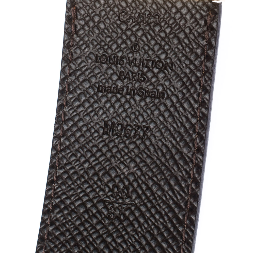 Louis Vuitton Men's Brown Reversible Damier Ebene Canvas Belt – Luxuria &  Co.