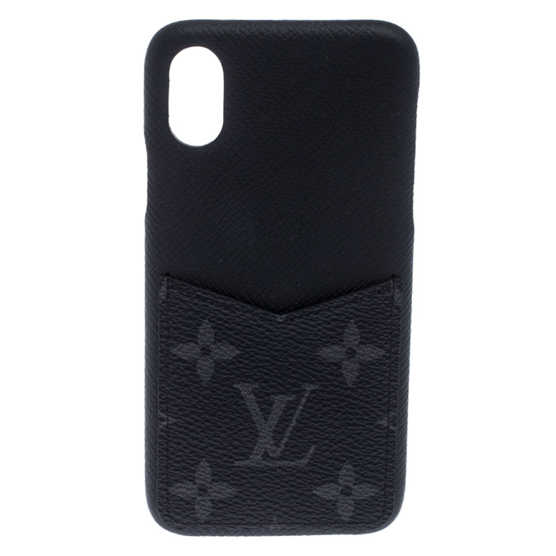 LOUIS VUITTON 4 Set iPhone Case X 6 11Pro Monogram Eclipse Leather 09MU540