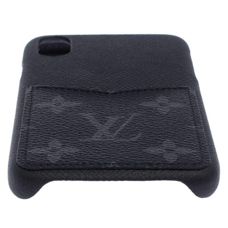 Louis Vuitton iPhone Case Monogram Eclipse XS Black in Coated  Canvas/Leather with Silver-tone - US