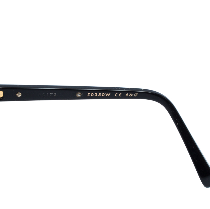 Pre-owned Black/gold Z0350w Evidence Square Sunglasses